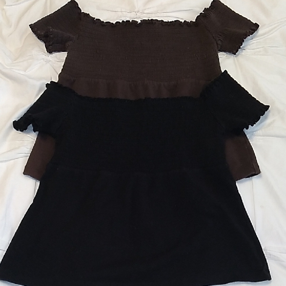 Moda International Black Ribbed Top
